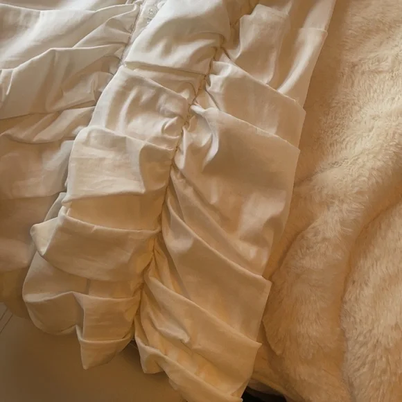 Sem Per Lei Ruched Button Up Blouse - Picture 5 of 7